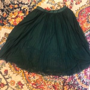 Eloquii green midi tulle skirt